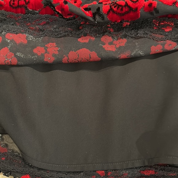 The Kooples moonlight sheet velvet sparkly lace trim top size 1 - Picture 8 of 9